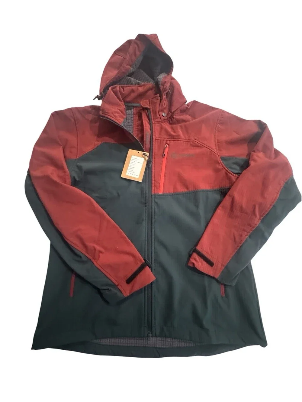 Inpako Men's Fleece Lined Waterproof Windproof Soft shell Jacket Size XL